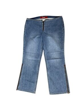 Vintage GJ Guess Jeans USA 32 Zip Ankle Straight Leg Y2K Denim